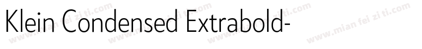 Klein Condensed Extrabold字体转换
